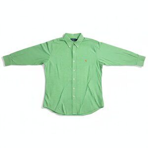 Polo Ralph Lauren Green Check Shirt with Orange Logo